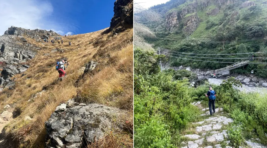 Some of the toughest descents in Nepal trek routes