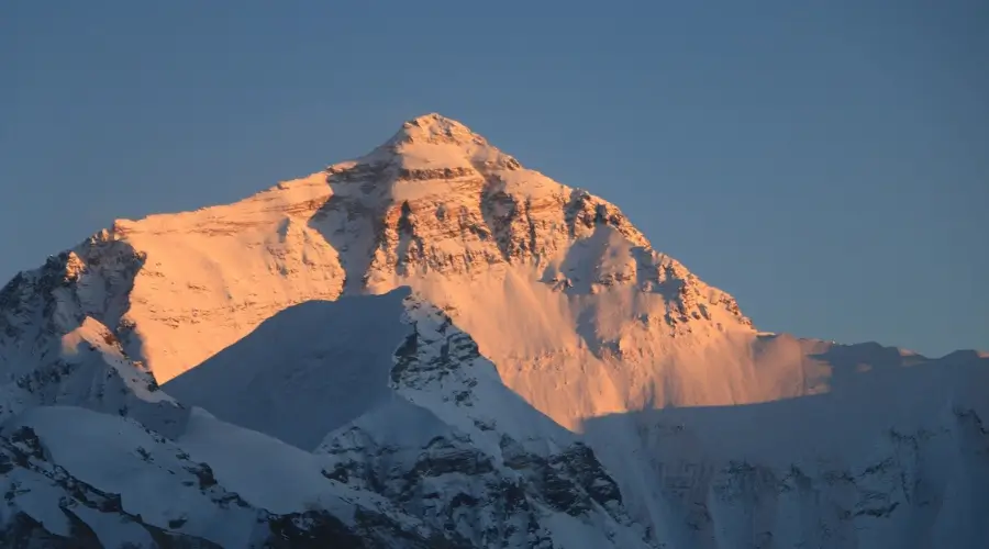 Where is the mount Everest located on a map?